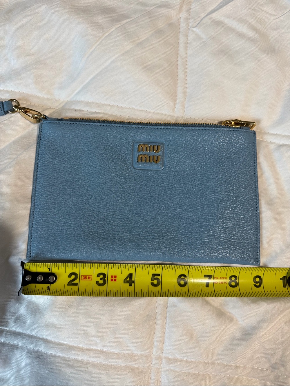 (Authentic) Miu Miu Madras leather clutch bag - Picture 8 of 9